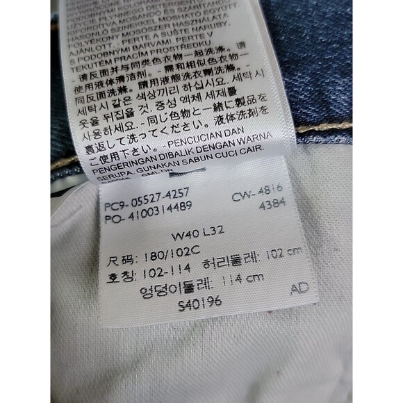 Levis 527 Jeans Mens 40 39x32 Boot Mid Rise Cotton Dark Blue Western Cowboy - Picture 11 of 15